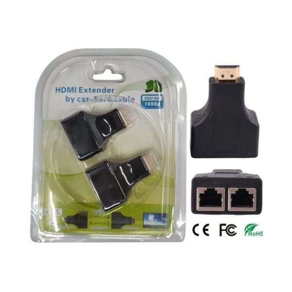 HDMI EXTENDER BY CAT-5E/6 CABLE