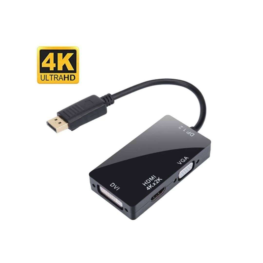 3 Multi Function 3 in 1 Display Port/ Male to HDMI DVI VGA Female Adapter - Image 1