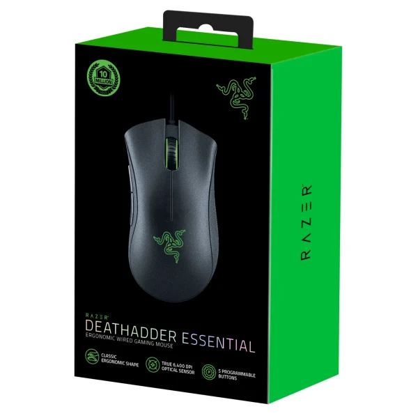Razer DeathAdder Essential Ergonomic Wired Gaming Mouse