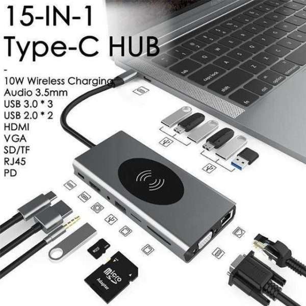 15 in 1 USB-C Hub